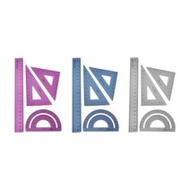 20cm 자삼각자각도기4종세트 RSA002 1박스 36세트 색상, 단품