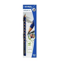 유신통상 LYRA GROOVE 연필 교정연필 형광색 리라그루브 연필세트 HB 12개입 48개입, 블루