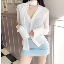 스카프 끌로블라우스 차르르 오피스 파티 코디룩 데일리 데이트룩 고퀄리티