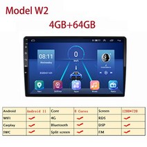 기아 모닝 2011-2017 안드로이드 GPS 멀티미디어 플레이어 1024600 hd 터치 스크린 블루투스 2din 자동차 내비게이션 네비게이션 매립 매립형 모니터, 파2-4-64
