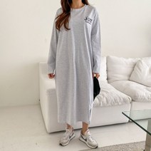 리엘라 치드버 프린팅 포켓 라운드 롱 원피스
