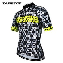 Tamecoo-프로 사이클링 저지 통기성 산악 자전거 의류 짧은 소매 레이싱 자전거 의류 유니폼
