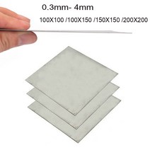 알루미늄판 판재 재단 각재 1pc 티타늄 시트 티타늄 titan ti 합금 gr2 ti 시트 플레이트 0.3mm-4mm ti 티타늄 플레이트 시트, 2x100x100mm