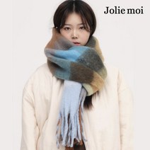 줄리모아 남녀공용 보들보들 도톰 체크 머플러