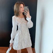 HOTLUX 펀칭원피스 휴양지룩 쉬폰원피스 dS33