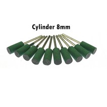 금형 연마 로터리 전동 공구 용 10 pcs 고무 장착 포인트 연삭 헤드, 실린더 8mm