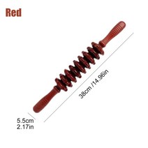 근막 셀룰라이트 근육 증폭기를 위한 나무로 되는 치료 마사지 기계 롤러 방아쇠 포인트 마사지 스틱 복부 몸 근육 배꼽 구호 도구, 9륜 레드, 9륜 레드