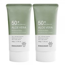과일나라 알로에 모이스처 선크림 50ml x 2개 SPF50+ PA++++ 논나노 무기자차