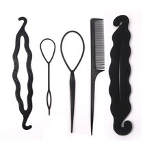 볼륨 물결 고데기 전기머리인두 롤브러쉬 오토롤링 매직 도넛 헤어 롤빵 메이커 여성 헤어 액세서리 꼬기 헤어 스타일링 도구 diy 헤어 스타일 braider 트위스트 헤어 클립, 5pcs 스타일 I