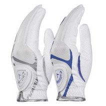 캘러웨이 남성용 19 하이퍼쿨 합피 골프장갑 2종, 화이트그레이, 화이트블루