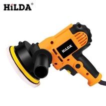 고성능 정동 전지 무선 전동공구 HILDA 전기 자동차 폴리 셔 기계 연마 조정 가능한 속도 샌딩 왁싱 도구, 한개옵션0