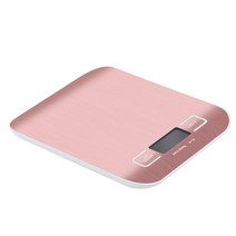디지털 주방 저울 5kg 10kg1g 스테인레스 스틸 lcd 전자 식품 다이어트 우편 균형 측정 도구 무게 천칭 자리, 로즈 레드, 10kg