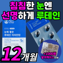 프리미엄 루테인 지아잔틴 플러스 포도씨유 빌베리 루데인 루태인 누테인 우테인 제아잔틴 지아탄딘 지이잔틴 눈 안구 망막 노화 노안 피로 관리 보호제 중년 갱년기 부모님 직장인 영양제, 360캡슐(12개월)