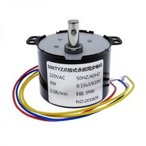 싱크로너스 모터 50KTYZ 영구 자석 동기 모터 AC 220V 감속기 제어 가능 포지티브 및 네거티브 반전 6W, 02 1rpm
