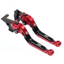 파킹 브레이크 Xunlong V8 레트로 오토바이 수정된 조절 핸들 YB200CC 클러치 혼 왼쪽 및 오른쪽 레버, 빨간색
