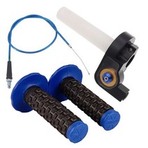 바이크 열선 그립 핸들 1/4 퀵 턴 스로틀 장착 오토바이 그립 젤 1200 "용 7/8 MM 케이블 테이퍼 핸, 15 F Yellow handle