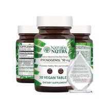 Natural Nutra 피크노제놀 프랑스해송추출물 분말 50mg 30베지정, 30정, 1팩