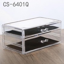 화장품 정리대 아크릴 서랍장 향수 진열장 립스틱 보관함 화장대 수납함 메이크업 주최자 투명 보관 상자 보석 매니큐어 플라스틱 보관 서랍 컨테이너, 6401Q