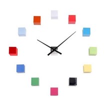 칼슨 DIY 큐빅 벽시계 KA5698MC 멀티 컬러 디자인 Karlsson, One Size_Mehrfarbig