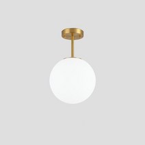 현대 유리 공 LED 천장 북유럽 표면 탑재 Plafondlamp 로프트 복도 베란다 침실 실내 장식, Dia15cm, 02 Gold