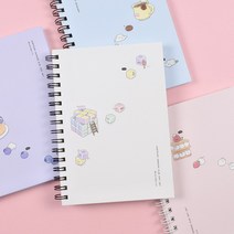 몽알몽알 A5 하드커버 스프링 노트 3000, 블루