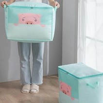이불보관함 빼꼼 이불 겨울옷보관 수납 옷장정리 정리함, 높은 블루