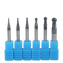 Acofuns R0.5-R6mm 볼 노즈 2 플루트 텅스텐 카바이드 엔드 밀 커터 TiAlN 코팅 밀링, R1mm, 1개