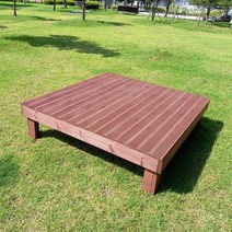 [테이블짱] (도색제품) 조립식 방부목 마루 평상 야외 원목 나무 침대 DIY, C2)대형평상(7자)_방부목_투명색