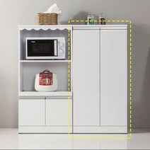 Sunshine 낮은 양문서랍장 양문수납장 생수대 정수기다이 선반, UV화이트