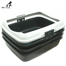 엠펫 2중거름망 평판 고양이 화장실 (L06) (블랙)