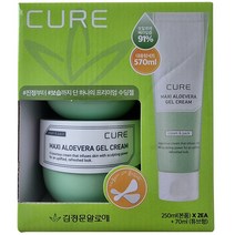 [김정문알로에] 큐어 맥시 알로에베라 겔 크림 570ml (250ml x 2 + 70ml)