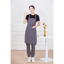 포켓이 있는 조정 가능한 턱받이 앞치마 주방 코튼 앞치마 여성 남성 요리사 앞치마 맞춤 로고 서비스 포함, Gray_Custom Logo