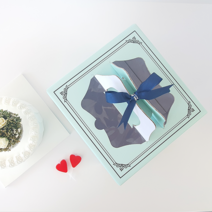 케익상자 1호 민트 받침포함 -10개 사이즈: 210X210X150mm