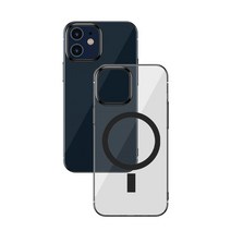 ISEE아이시Apple 맥세이프 호환 아이폰11휴대폰 투명 케이스 4종컬러 강력자석, 아이폰11프로 맥스, 블랙