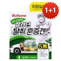 1+1 불스원 살라딘 차량실내용 탈취 훈증캔-숲속향, 64.4g, 2개