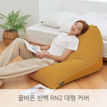 LINU 리누 꿀바른 빈백 RN2 대형 소파 커버, 앰버 터메릭