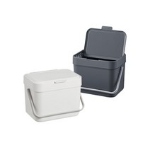 리템 걸이형 쓰레기통 탈부착형 플립 뚜껑 냄새방지, 다크그레이