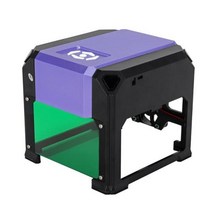 CNC 레이저 각인기 3000mw 미니 데스크탑 레이저 프린터 DIY 자동 레이저 절단기 3w 미니 레이저 조각기, purple+UK plug