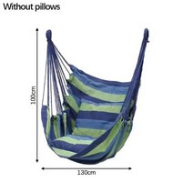 해먹 휴대용 홈 침실 침대 게으른 스윙 야외 캠핑 의자 캔버스 여행 정원 안뜰 드롭, Green 100x130CM