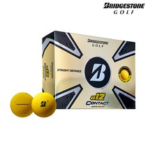 브리지스톤 골프공 컨택트비 e12, 옐로우, 12개입, 1개