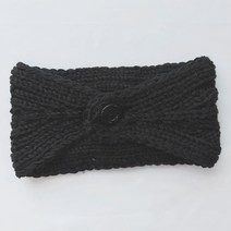 MISS21 도톰 니트 버튼 넓은 헤어밴드 머리띠 (hb967)