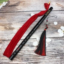 향피리 국악기 대나무피리 새로운 복고풍 플루트 중국 무용 플루트 샤오 공연 어린이 의상, 블랙 벨 진청 피리 46cm