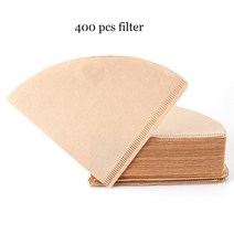 v60 커피 컵 필터 에스프레소 머신 moka pot filter 일회용 천연 원뿔 커피 필터 커피 드립 icafila에 적합, 400개