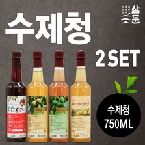 오미자청 다래청 돌배도라지청 개복숭아청 중 수제청(750ml) 2개 (강원도 홍천 삼둔농원) / 본토지기, 개봉숭아청 750ml, 돌배도라지청 750ml