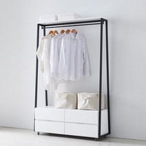 아이앤 아이앤 레버티 1200 2단서랍 이동식 행거 SY, 멀바우