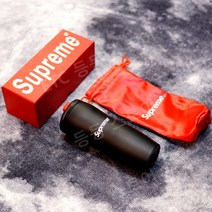 슈프림 보온 보냉 텀블러 보온병 레드 블랙, 블랙 Supreme 보온병 + 레드 세트상품