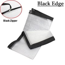 PE 투명 방수 천 정원 Pergola 방수 방수포 지퍼 도어 발코니 캐노피 차양 도어 커튼 0.33mm, Zipper-Black Edge_1.5x6m