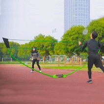 전문 훈련 휴대용 배드민턴 네트 그물 간편한 설치대, 라이트 그린 샷 슈트