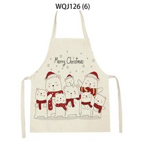 원피스앞치마 어린이집앞치마 미용앞치마 겨울앞치마 크리스마스 주방 앞치마 여성 피나포어 어린이 38-47cm 글자 성인 커스텀 가정용 청소 용품 55-68cm, [01] 38x47cm Kid Size, [06] WQJ126-6