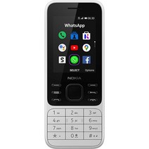 노키아 6300 4G 언락 듀얼 SIM Wi-Fi 핫스팟 소셜 앱 구글 지도 및 어시스턴트 파우더 화이트